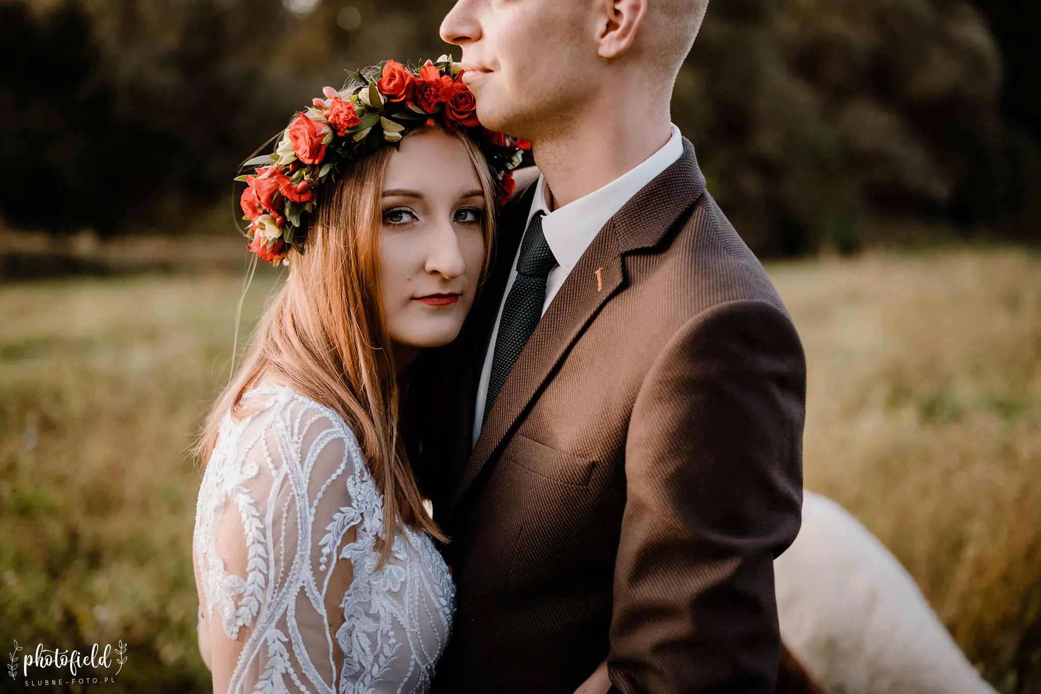 Sesja ślubna z alpakami