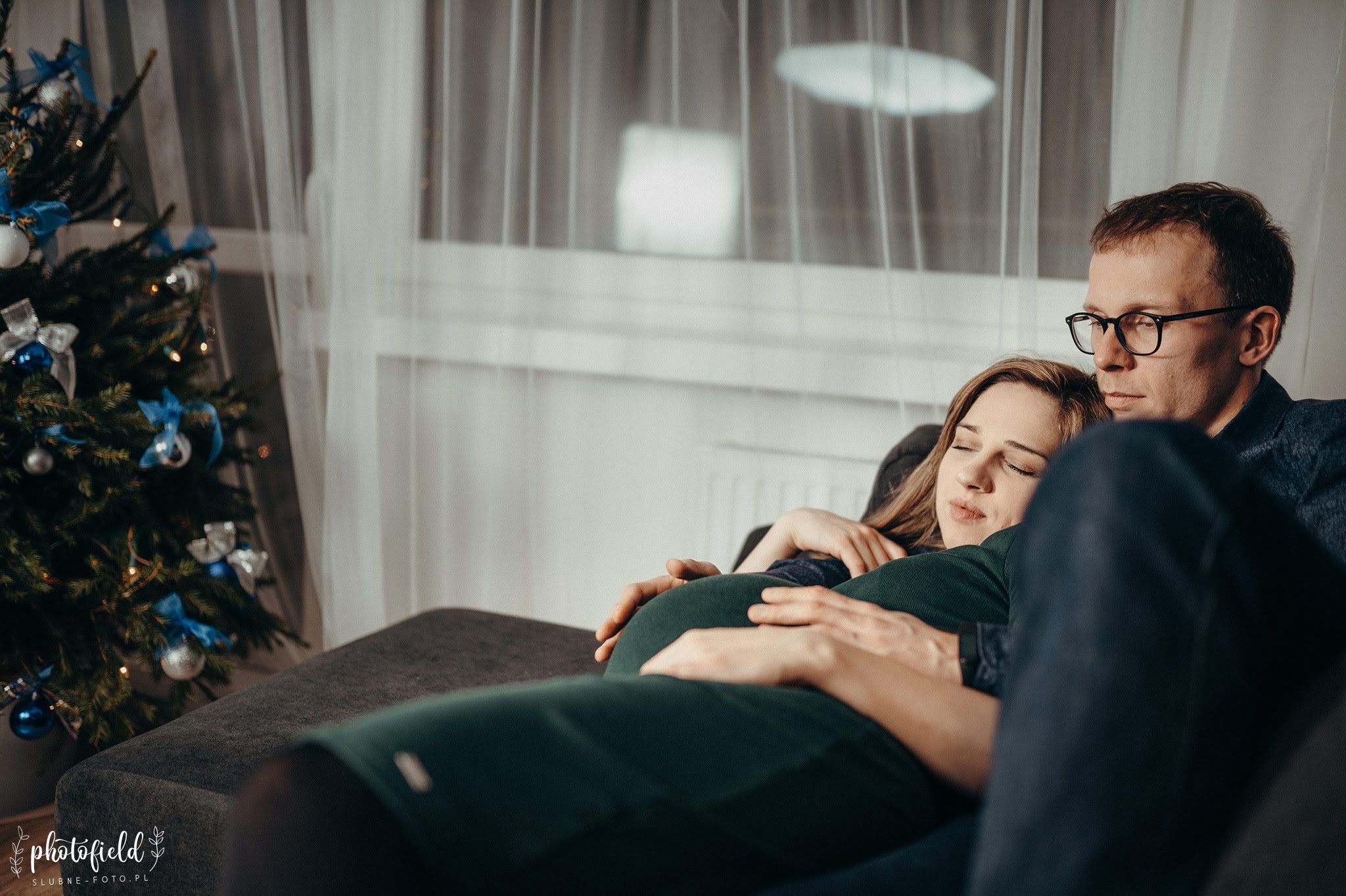 Sesja brzuszkowa ciążowa w domu Łódź