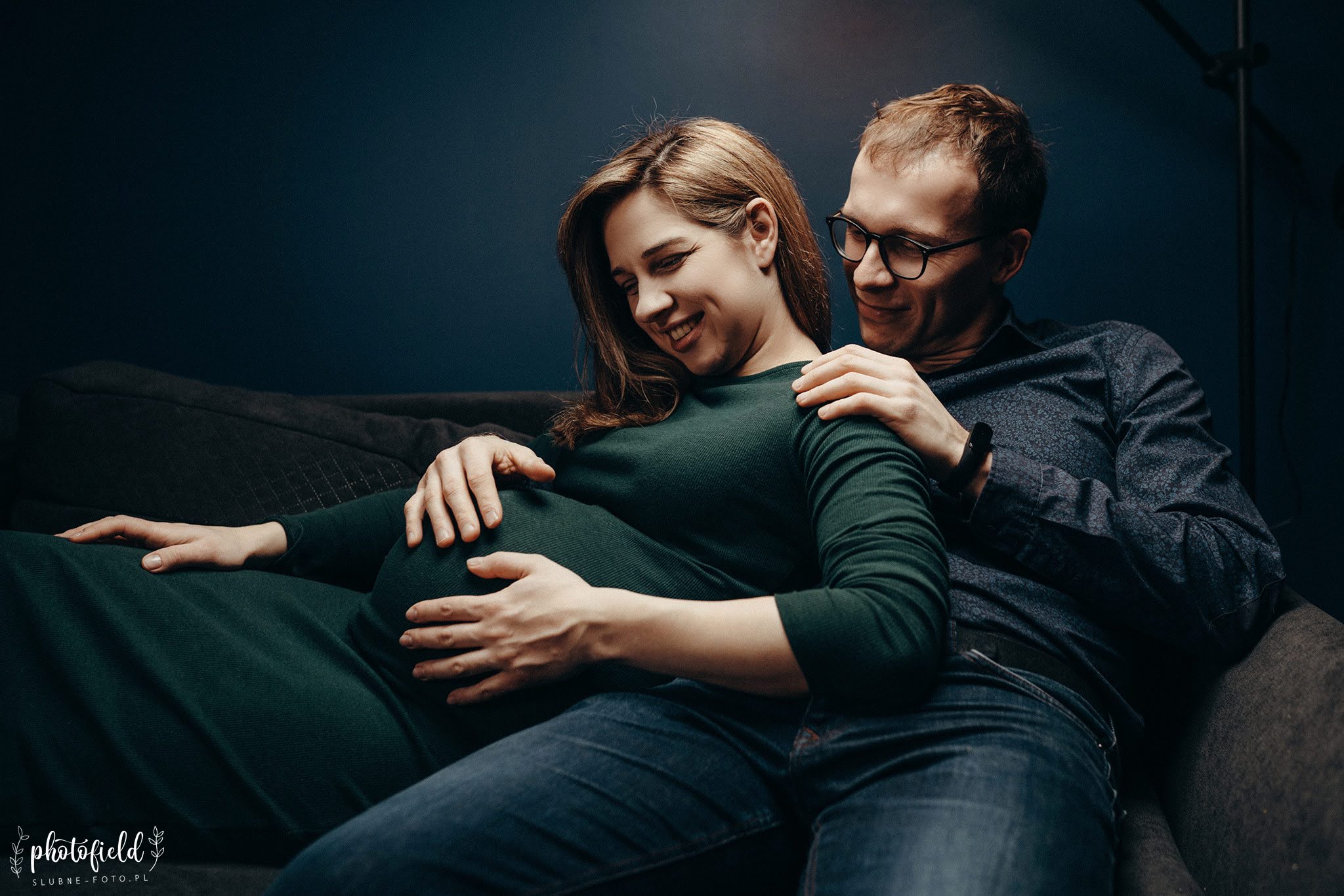 Sesja brzuszkowa ciążowa w domu Łódź