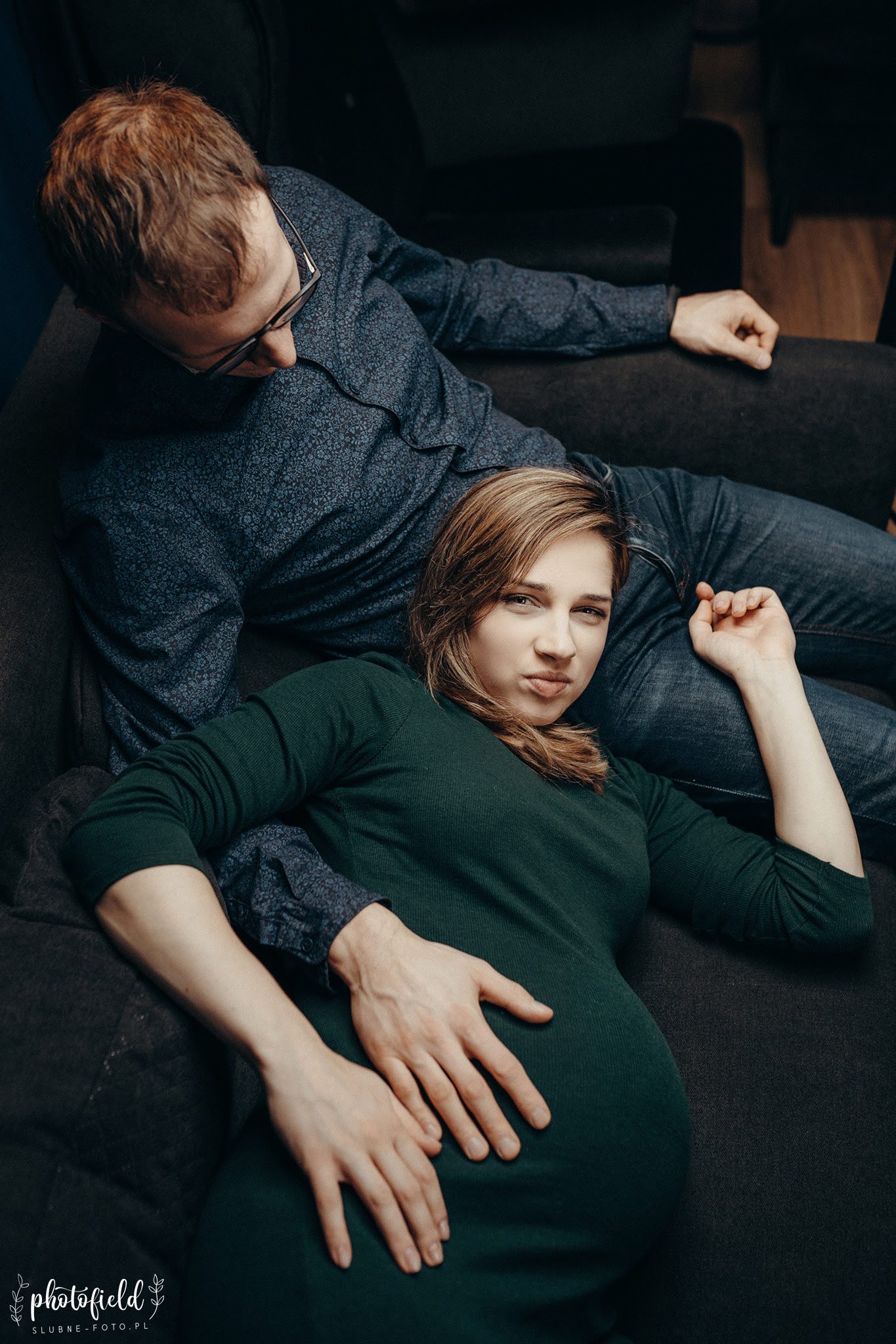 Sesja brzuszkowa ciążowa w domu Łódź